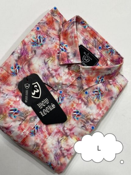 100% Premium Quality Full Sleeve Cotton Print Shirt Price in Bangladesh | resellKori