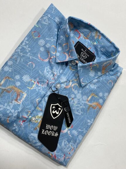 100% Premium Quality Full Sleeve Cotton Print Shirt Price in Bangladesh | resellKori