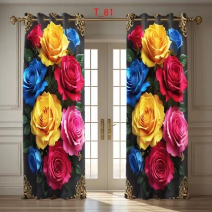 2 Piece 3D Print Premium curtain 3 Price in Bangladesh | resellKori