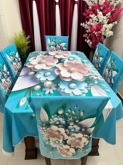 3D প্রিন্টের ডাইনিং টেবিল এবং চেয়ার কাভার Price in Bangladesh | resellKori