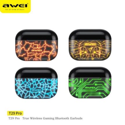 Awei T29 Pro True Wireless Games Earbuds With Dynamic Color Changing Charging Case Price in Bangladesh | resellKori