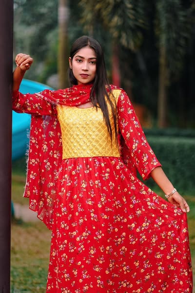 China Georgette Gown Three Piece Price in Bangladesh | resellKori