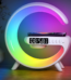 G63 Multicolor LED Moon Design Alarm Clock with Wireless Charging & Digital Display – Stylish Night Lamp & Phone Stand Price in Bangladesh | resellKori