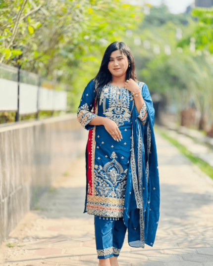 Georgette Embroidery Four Piece Price in Bangladesh | resellKori