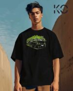 Graphic vehicle t shirt for men with Street Racing Car Tail Design Printed Price in Bangladesh | resellKori