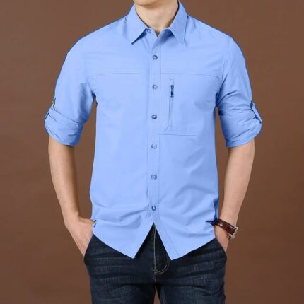Kaiser Cotton Stylish Full Sleeve Shirt (Sky) Code : 7510 Price in Bangladesh | resellKori