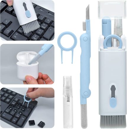 🔹 মিনিমাম অর্ডার: ৬ পিস, keyboard cleaner / 7-in-1 Computer Keyboard Cleaner Brush Kit Earphone Cleaning Pen For Headset Keyboard Cleaning Tools Cleaner Keycap Puller Kit | MNK...