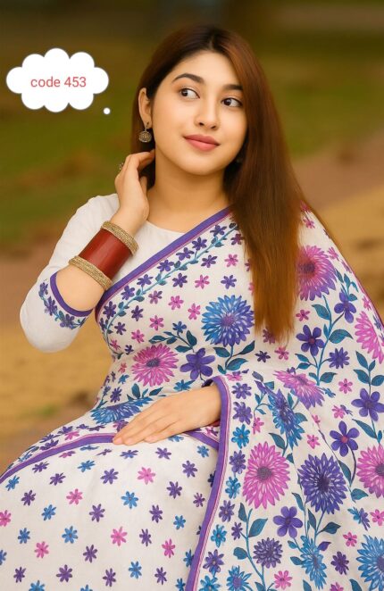 Orginal Screen print saree code 453 Price in Bangladesh | resellKori