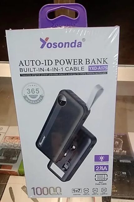 Power Bank YOSANDA Original 10000 mAh 2.4A 4in1 1To 7 A175 Price in Bangladesh | resellKori