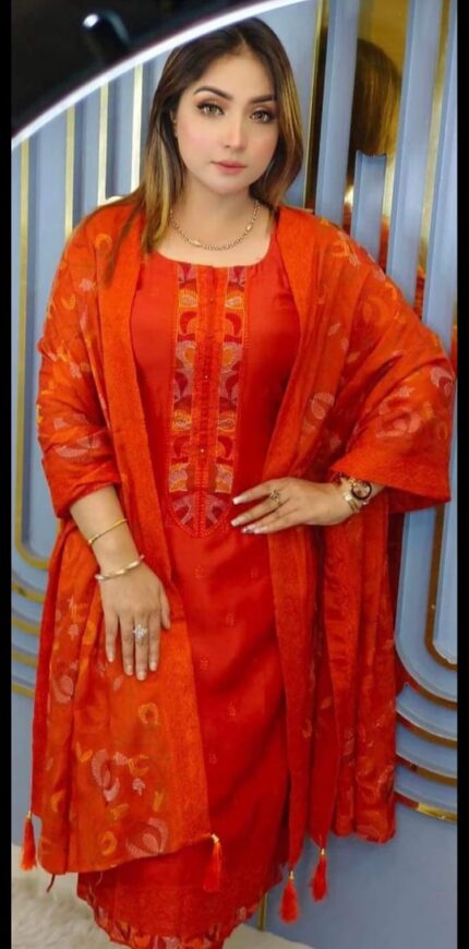 Premium computer printed cotton 3 Piece code:oijk Price in Bangladesh | resellKori