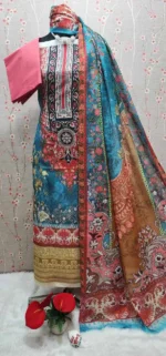 ইন্ডিয়ান থ্রিডি পিন্ড সিল্ক থ্রি পিস Price in Bangladesh | resellKori