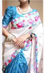 সিল্ক শাড়ী ফ্লাওয়ার ব্লু Price in Bangladesh | resellKori