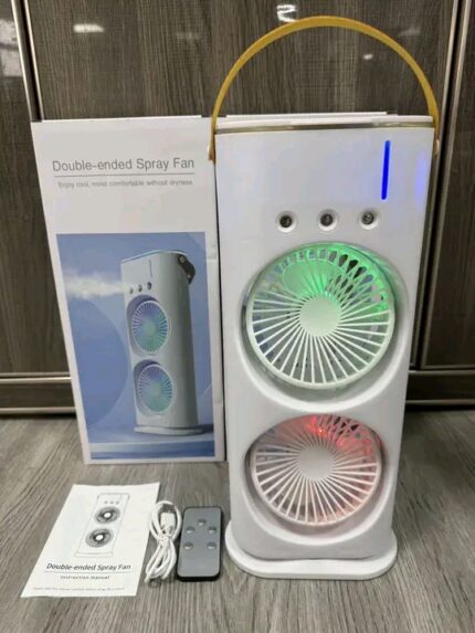 Rechargeable Remote Control Double Head Spray Cooling Fan – Price in Bangladesh | resellKori